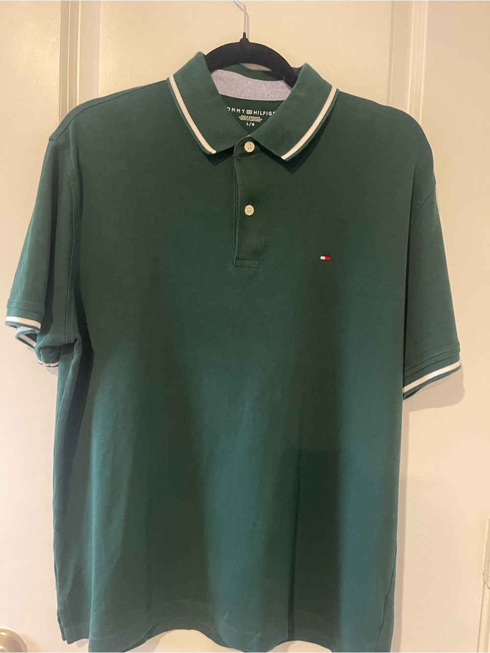 Tommy Hilfiger Forest Green Polo with White Trim